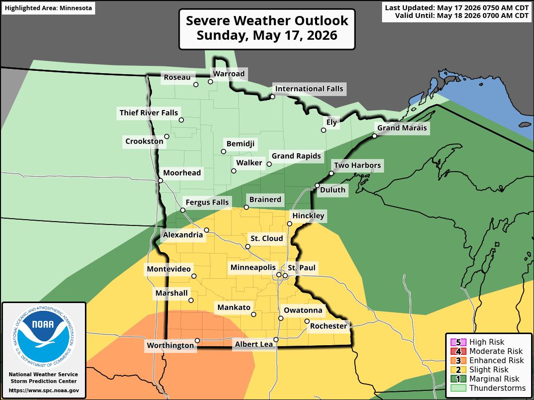 Severe weather threat for Sunday