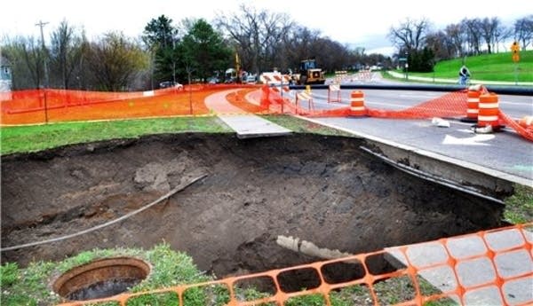 Sewer line collapse