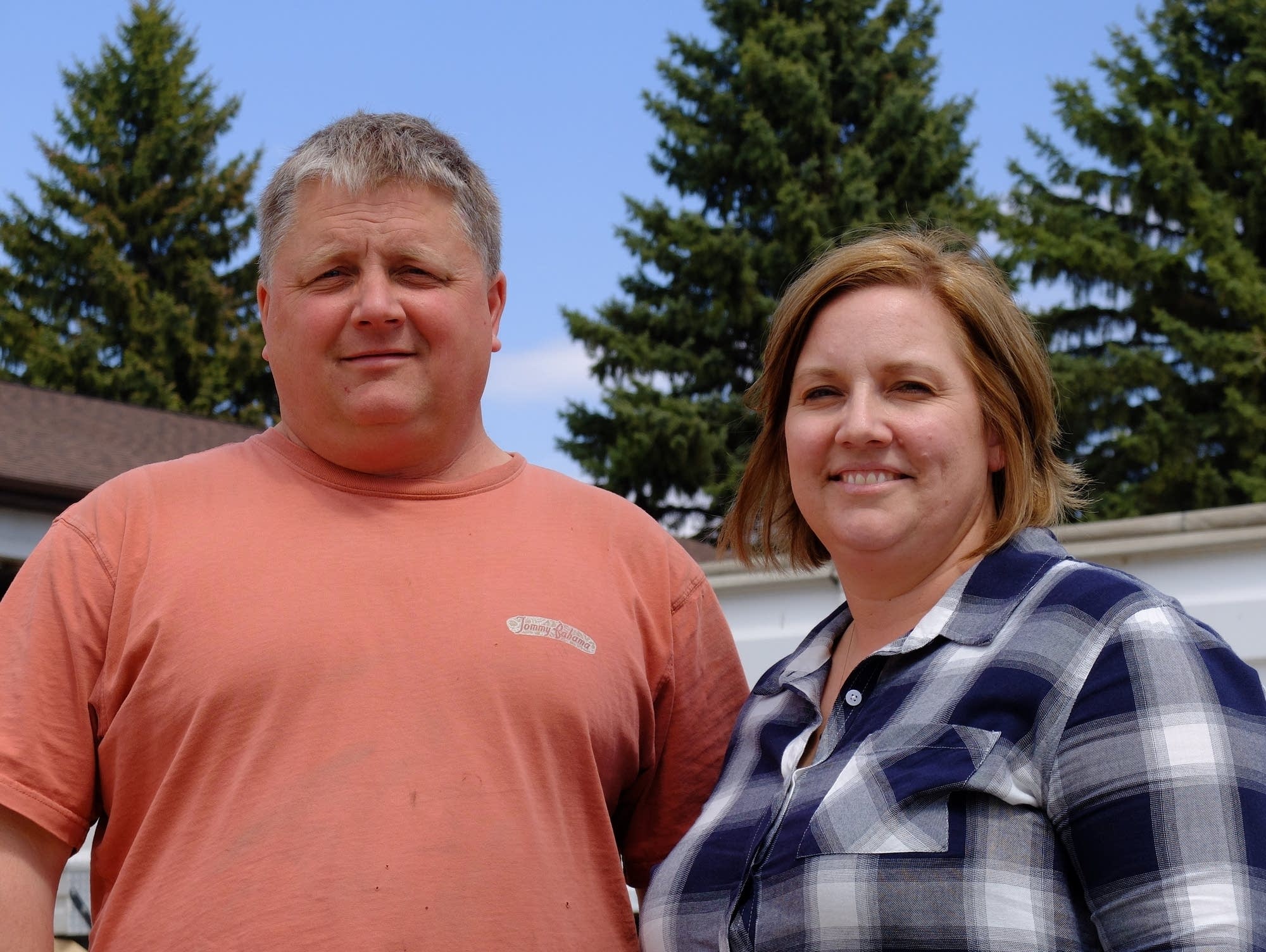 Betsy and Brian Jensen pause during the busy spring season.