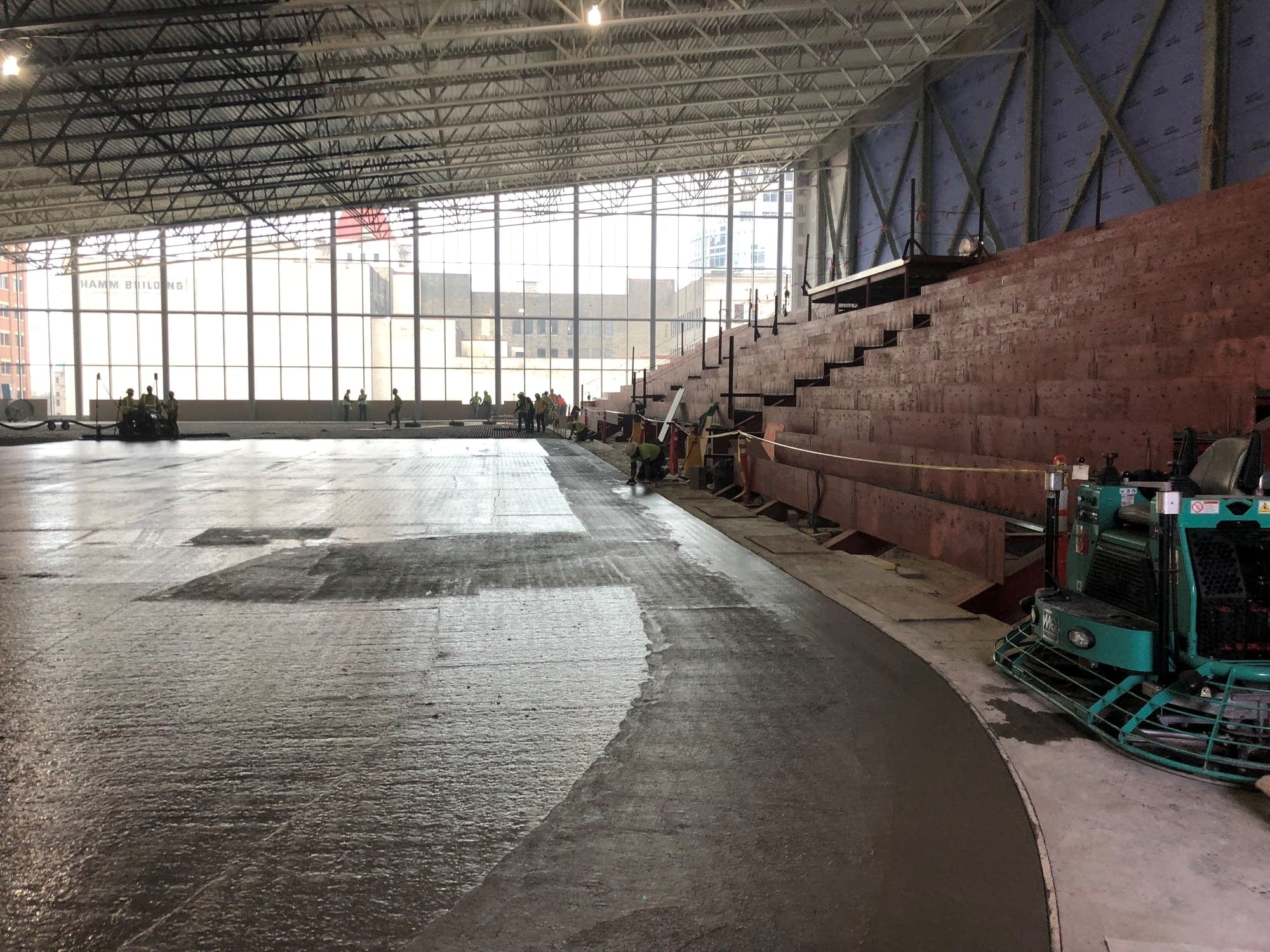 Minnesota Wild building ice rink on top of old Macy's store