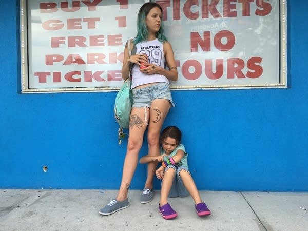 Bria Vinaite and Brooklynn Prince in 'The Florida Project.'