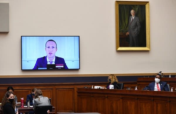 Facebook CEO Mark Zuckerberg testifies before the House Judiciary Subcommittee on Antitrust, Commercial and Administrative Law on Online Platforms and Market Power in July on Capitol Hill.