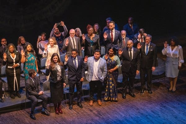 Officials are sworn in