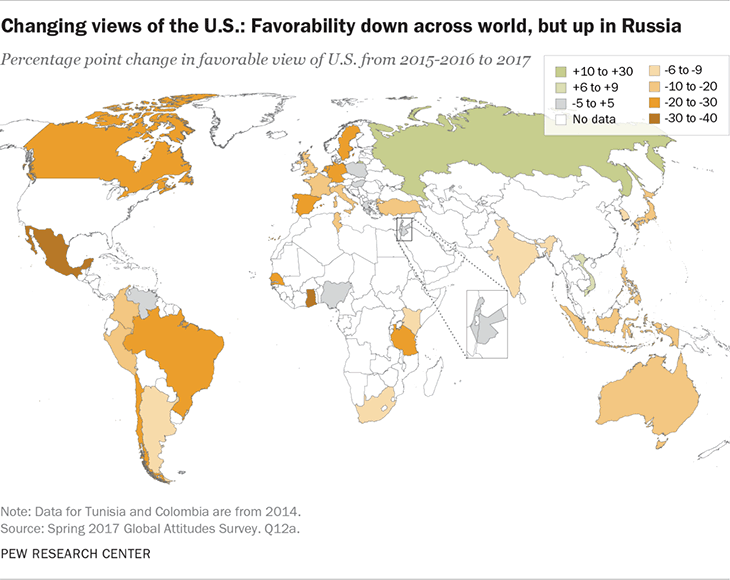 Changing views of the U.S.