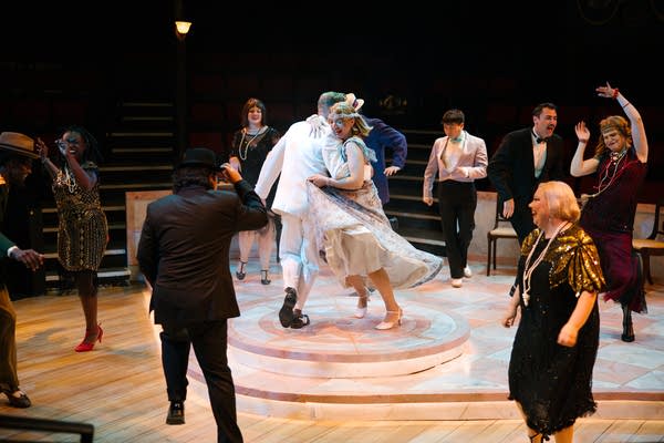 Two people dancing