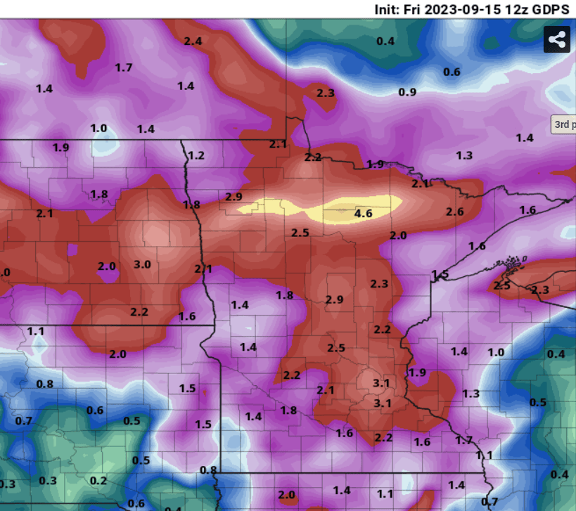 Canadian model precipitation output 