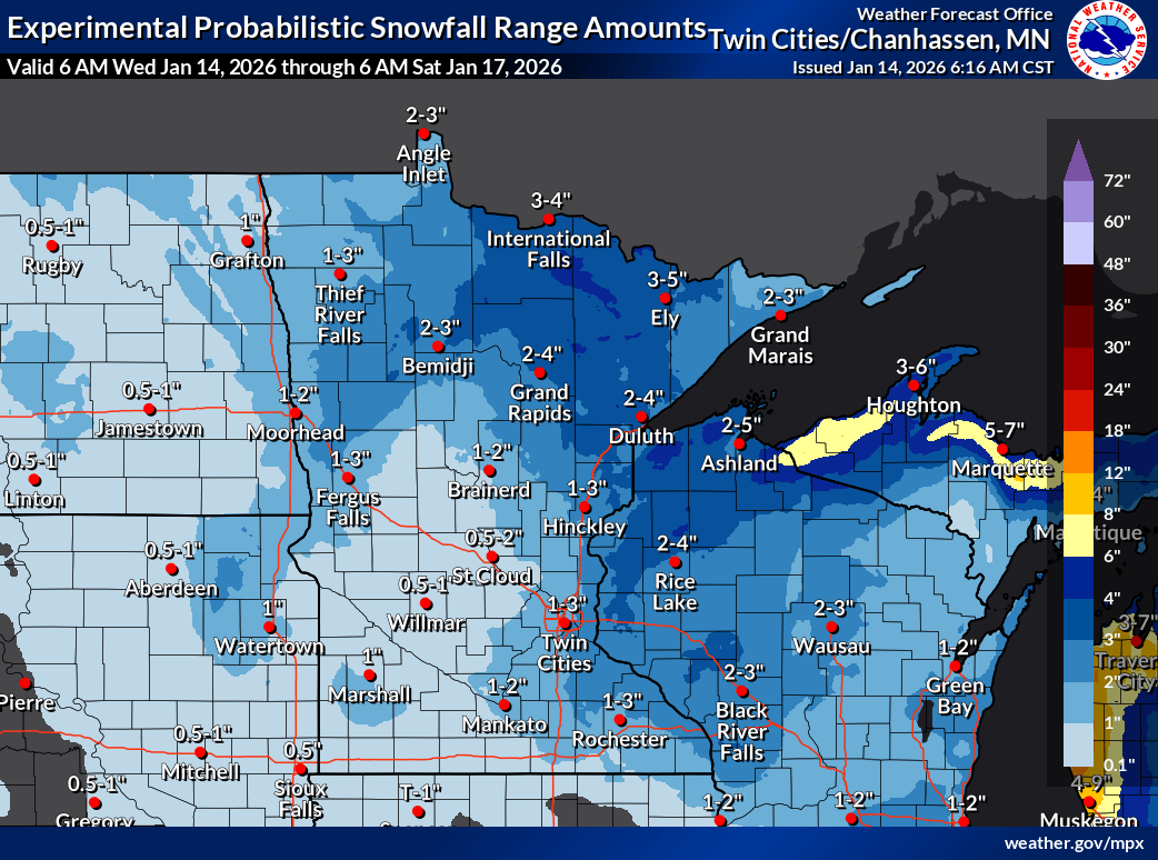 Snowfall potential