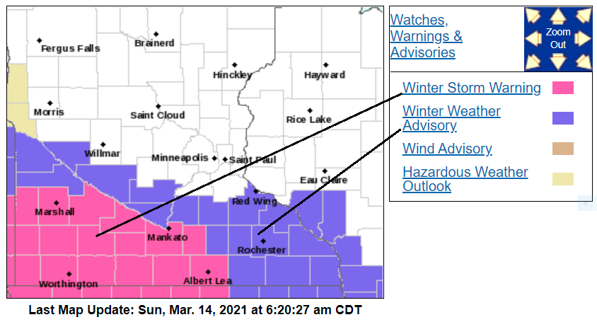 A breezy Sunday; snow late Sunday night and Monday