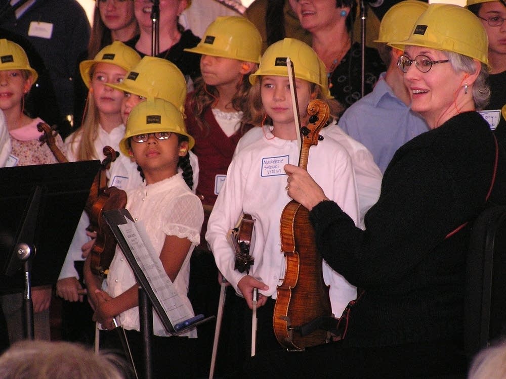 Musicians await their cue