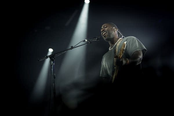 Kele Okereke. 20 Years of Bloc Party: Performing Silent Alarm & Greatest Hits with Blonde Redhead and support from Family Dinner, took place on Monday, June 9 at the Fillmore. 
