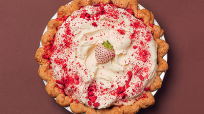 Strawberry White Chocolate Cream Pie