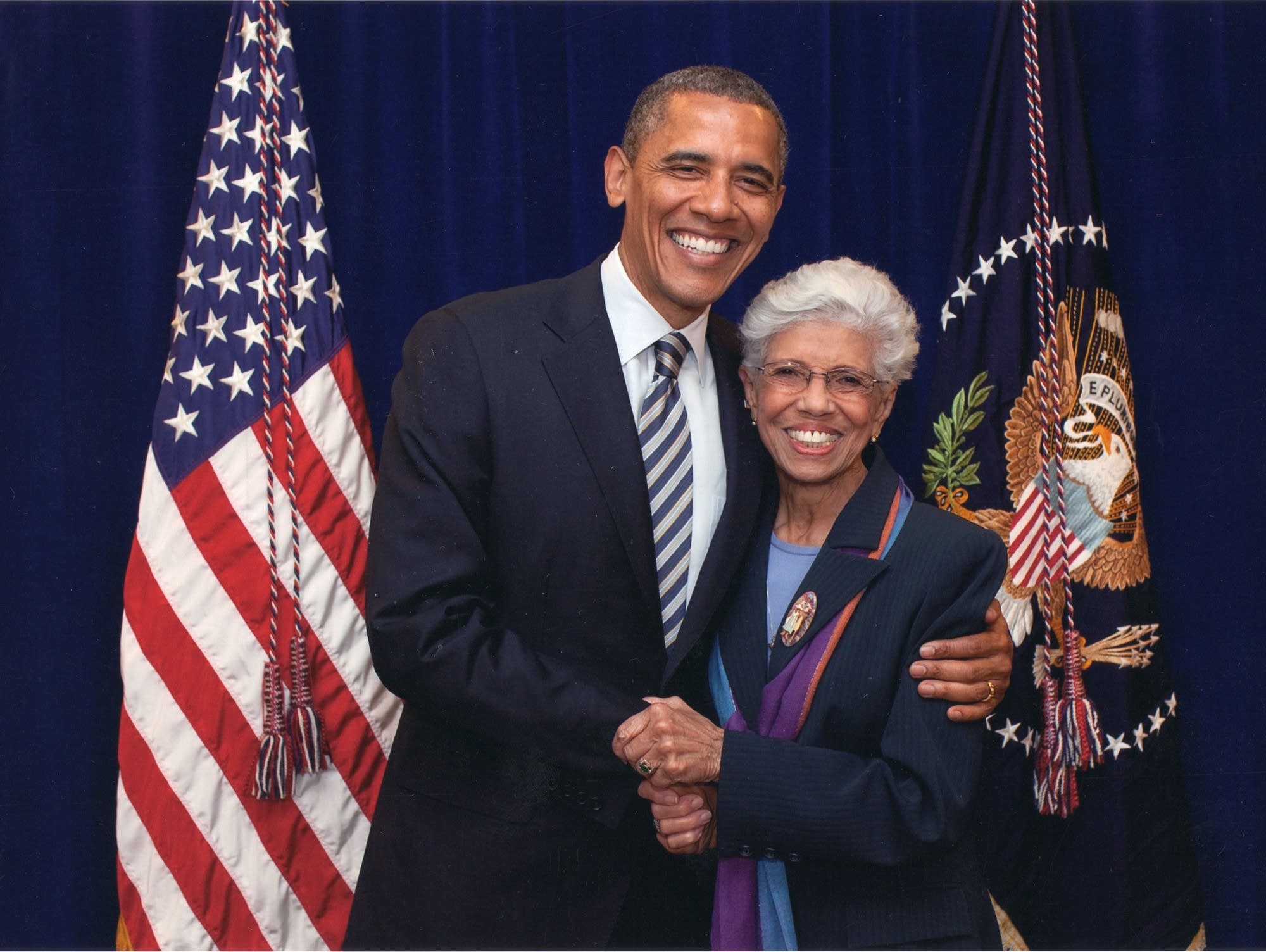 Josie Johnson with President Barack Obama.