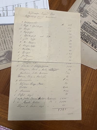 items written on piece of paper