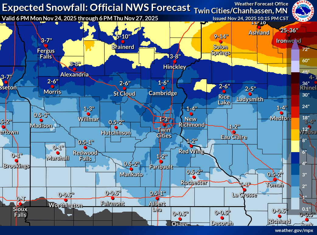 Higher snowfall and winds possible for Twin Cities area Tuesday night  MPR News