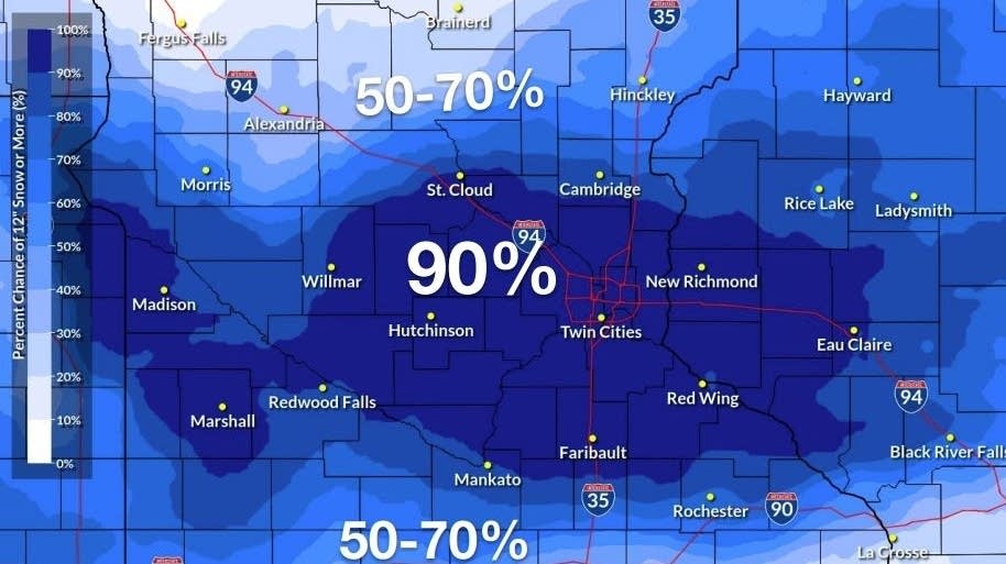 Snow mainly north Monday; highimpact winter storm Tuesday through