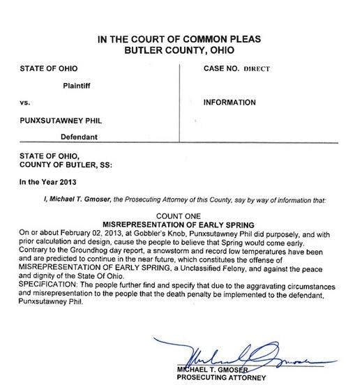 Groundhog to get comeuppance