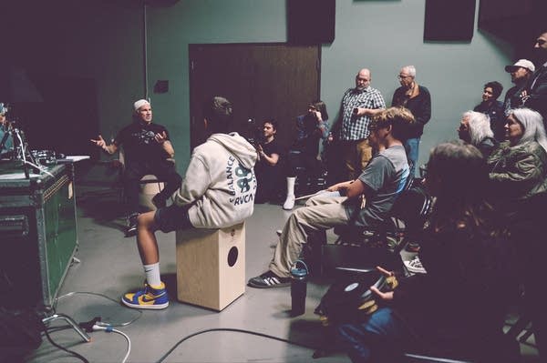 Man talks with youth