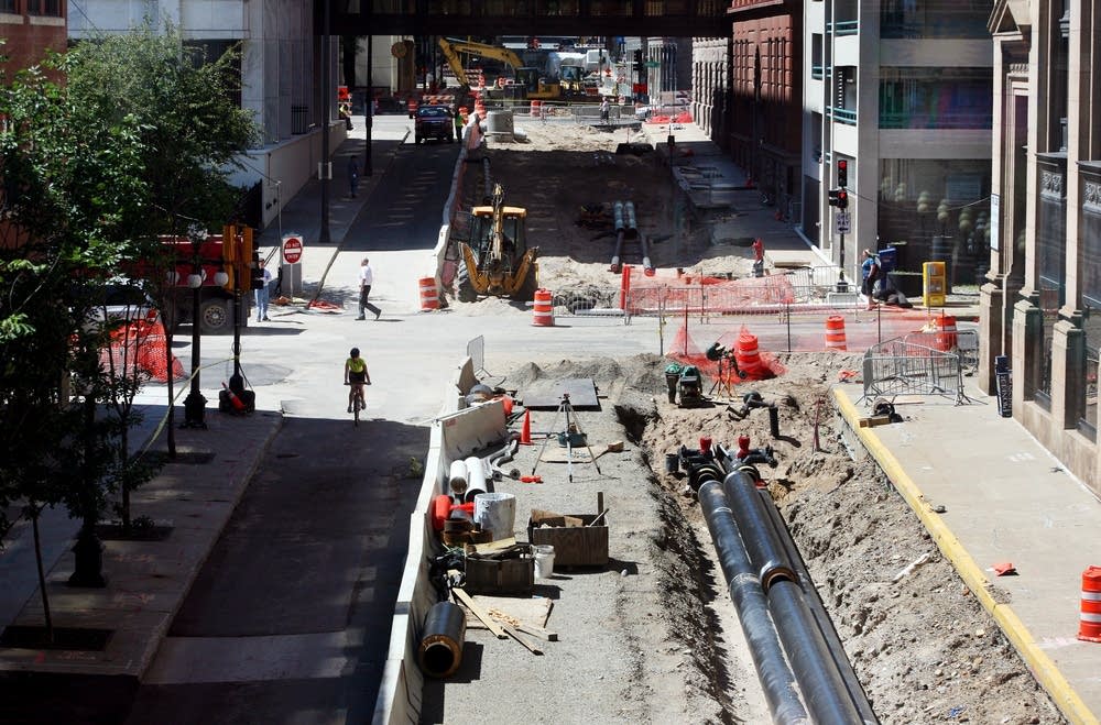 Construction on Fourth Street