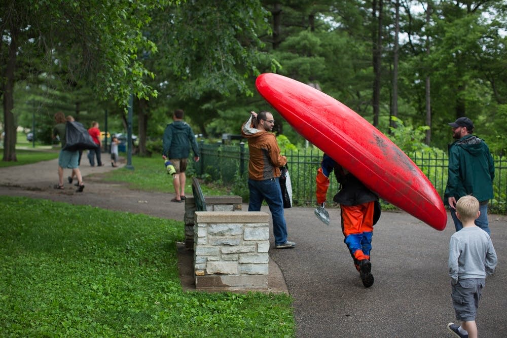 Leaving the falls