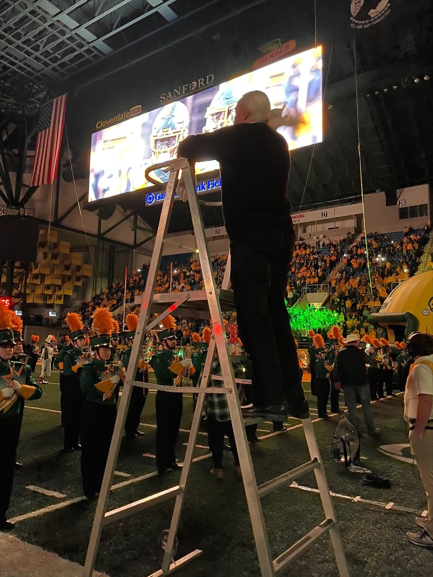 Sigurd Johnson goes out on a high note as director of NDSU marching band