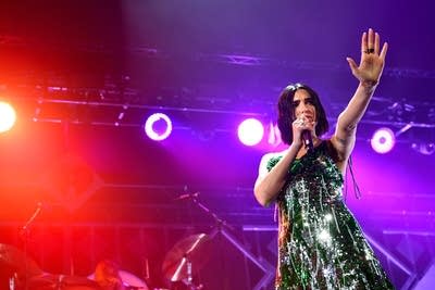 Dua Lipa performs in Los Angeles