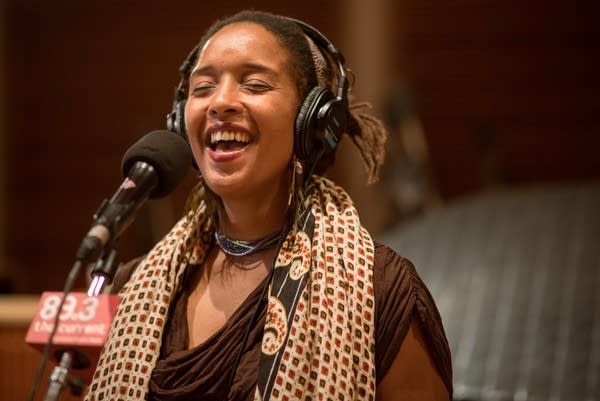 Mankwe performs in The Current studios