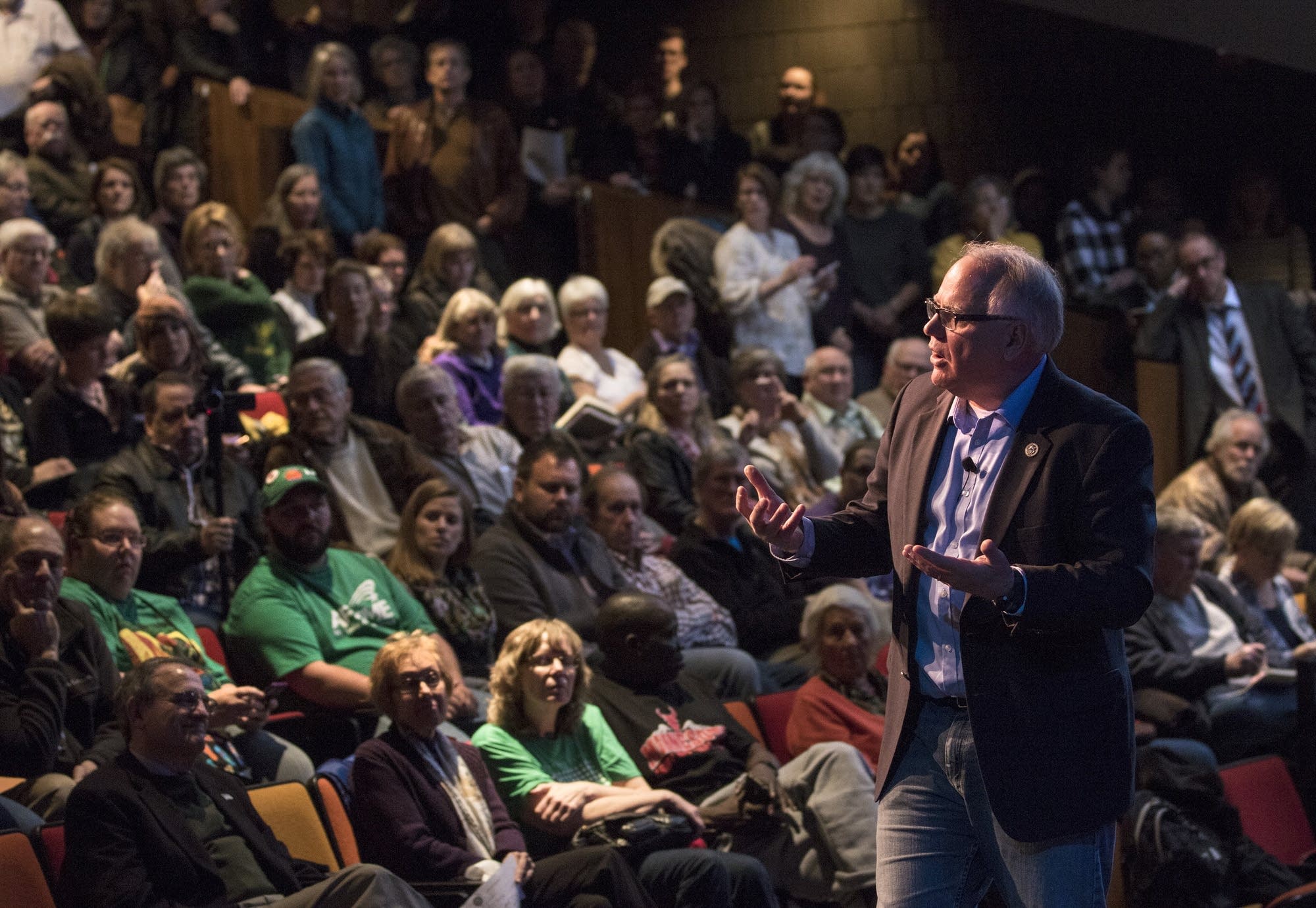 Rep. Tim Walz held a town hall meeting in Rochester.