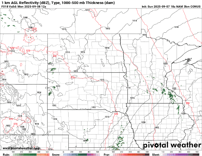 Forecast precipitation Monday 7 a.m. to Tuesday 7 a.m. 