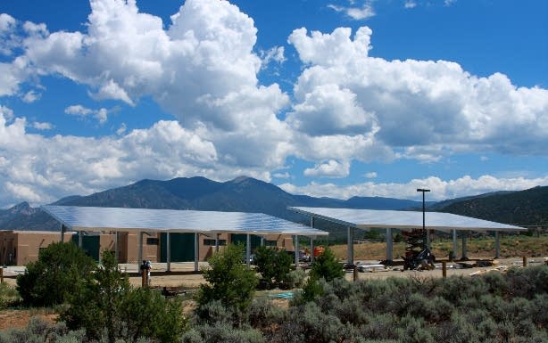 Solar panels in Taos, N.M.