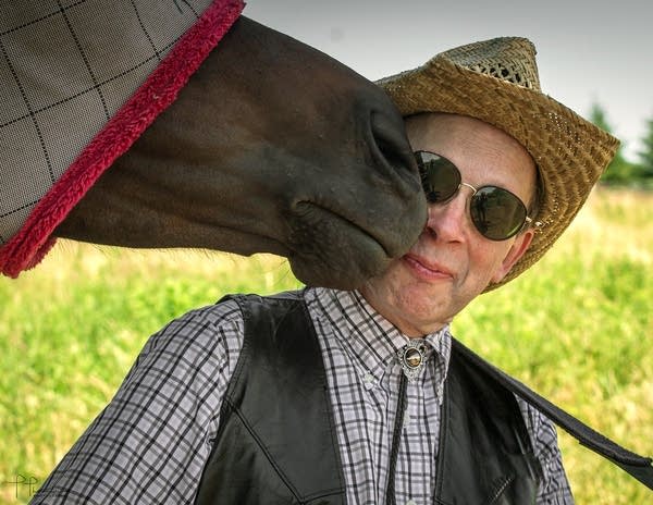 AJ Scheiber and a horse