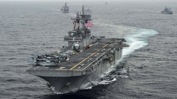 The amphibious assault ship USS Boxer