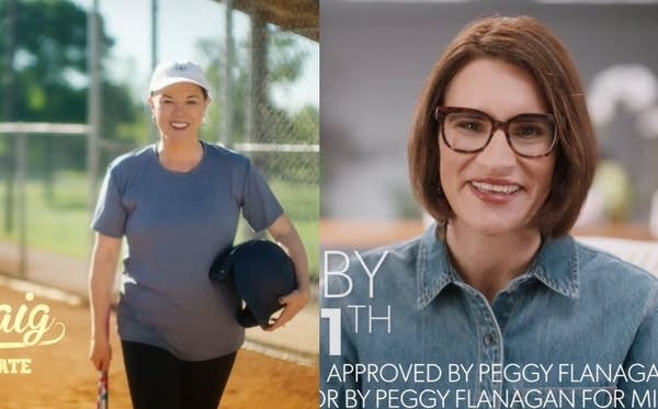 Two political candidates in ads