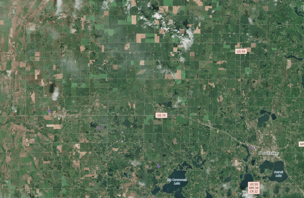 Northwest Minnesota before and after harvest