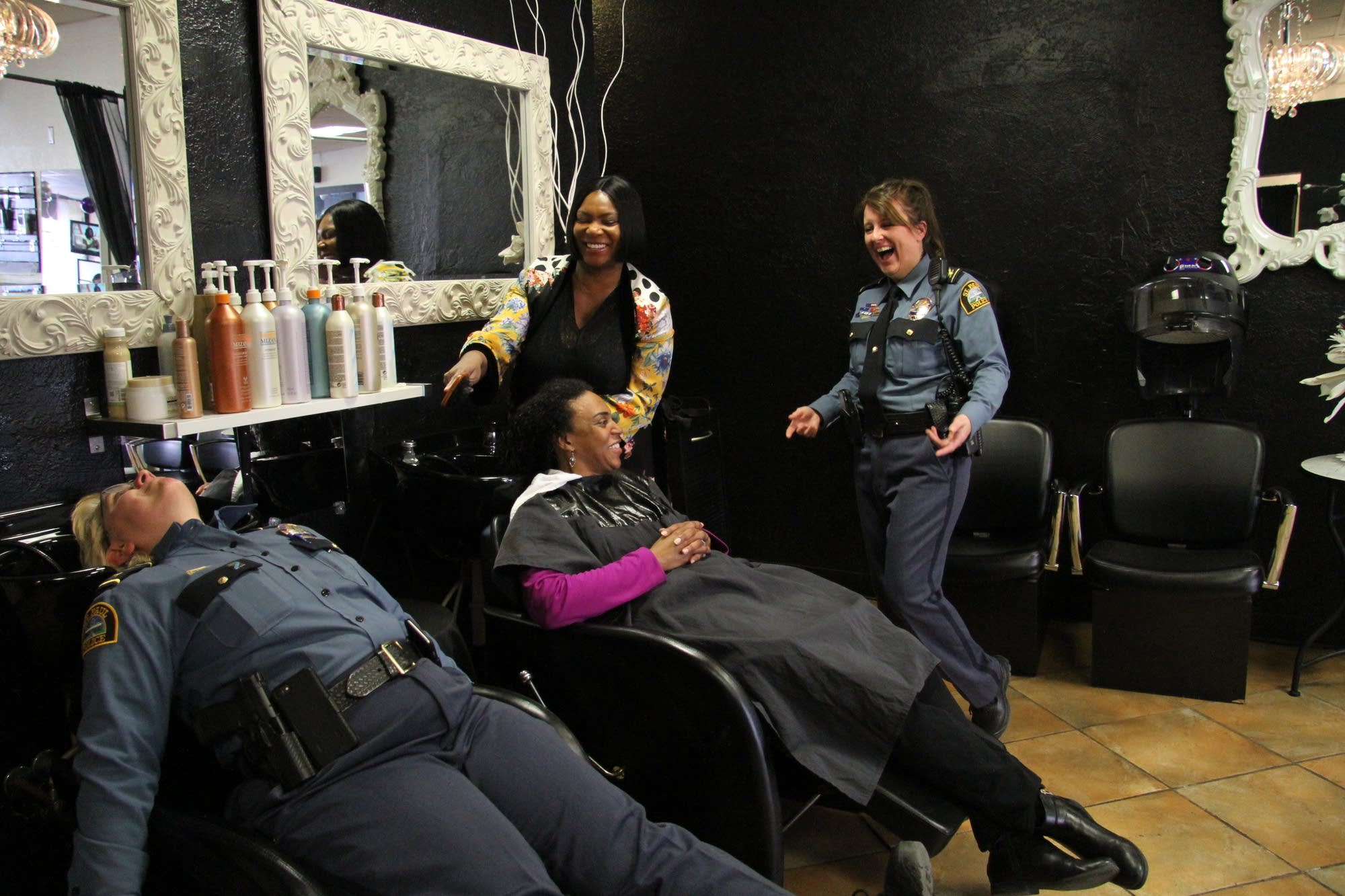 Senior Cmdr. Shari Gray, right, and Deputy Police Chief Mary Nash
