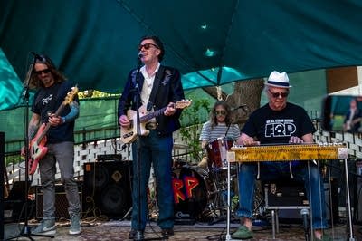 people playing music outdoors