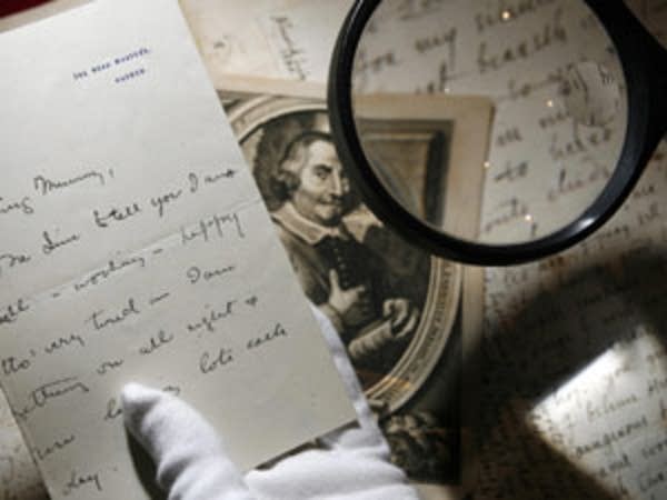 A handwritten letter by Winston Churchill