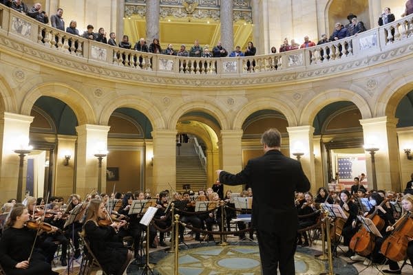 A Chippewa Middle School orchestra performs 