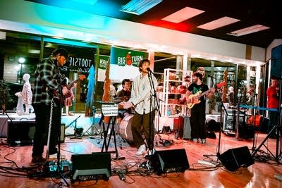 band performing on stage