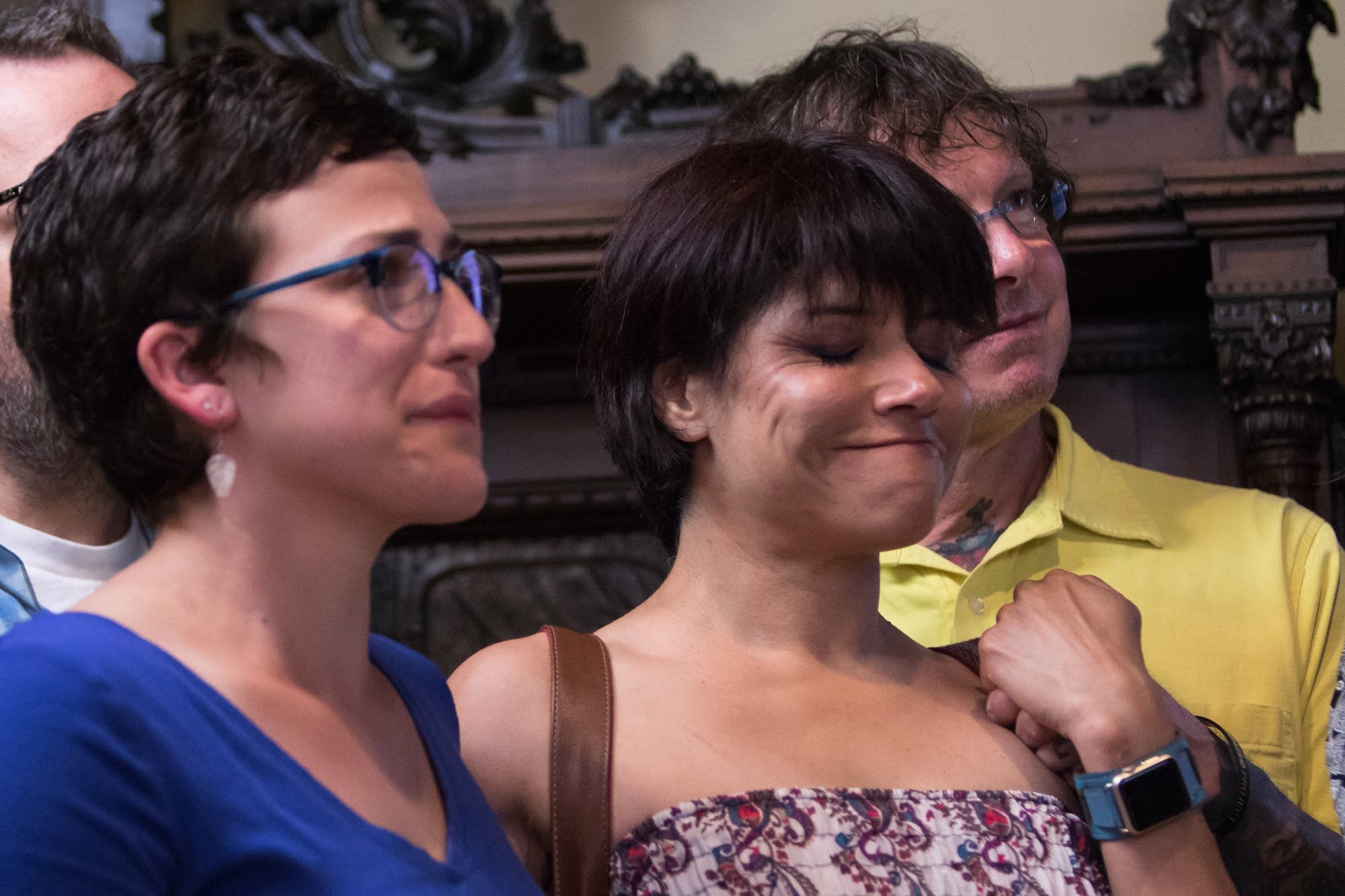 Victims of abuse by priests react to attorney Jeff Anderson.