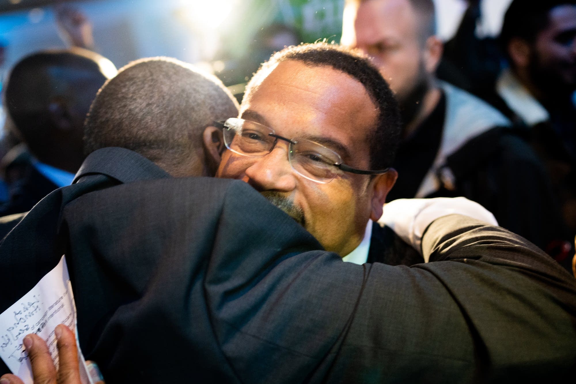 Keith Ellison celebrates winning Minnesota attorney general.