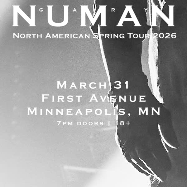 Gary Numan Tour Admat 2026