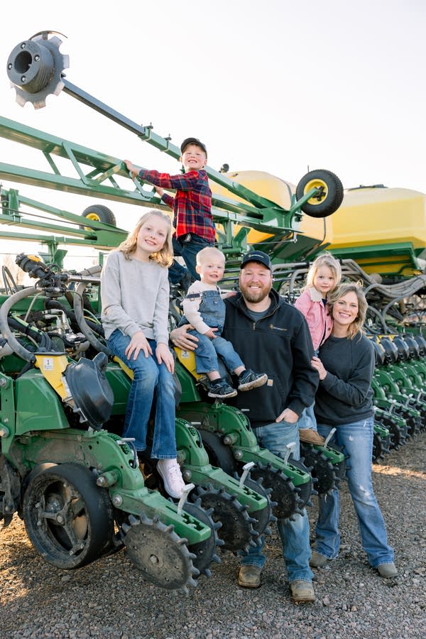 A family poses for a photo