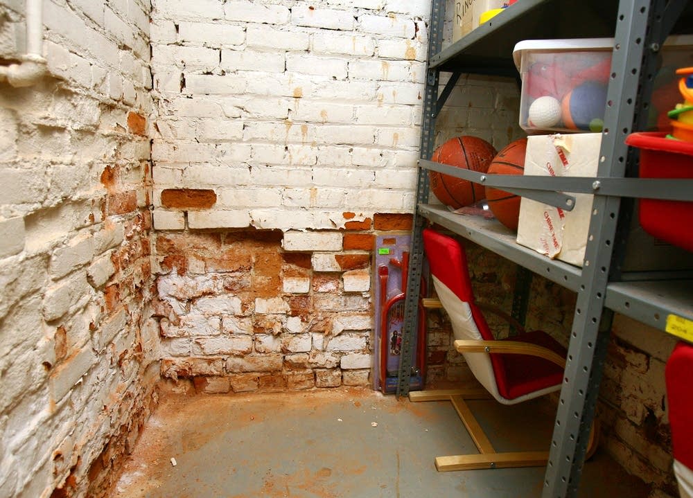 Damaged brick walls