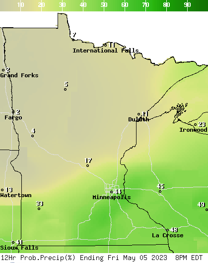 Unsettled into the weekend with occasional showers, thunder possible