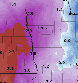 NW precip