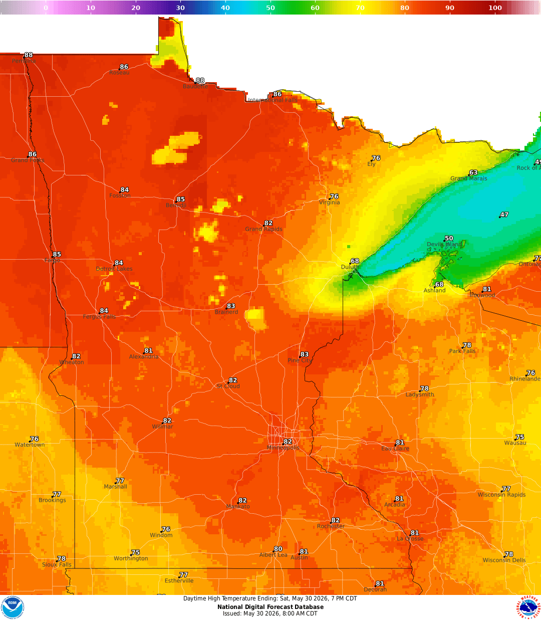 Warm weekend forecast; spotty showers remain west