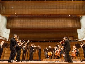 SPCO in rehearsal at the Ordway
