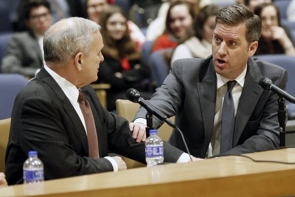 Kurt Daudt, right, and Mark Dayton