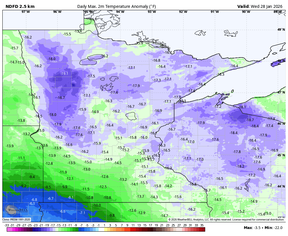 Bright and cold through Friday but warmer days ahead