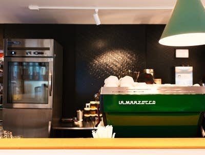 Heights Coffee Bar is a brightly lit shop in Columbia Heights, Minnesota.